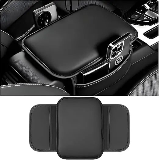 Camlin Am3011 Leather Car Armrest Cushion With Built-In Storage Pocket 1
