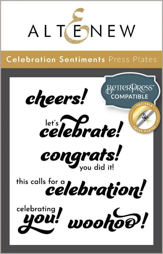 Celebration Sentiments Embossing Plate Collection 1