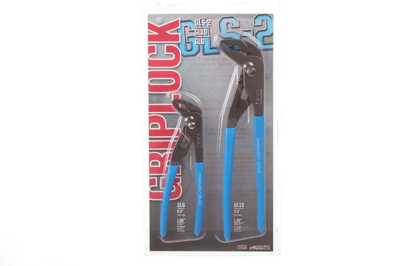 Channellock Griplock Straight-Nose Pliers Set – 2-Piece With Ergonomic Rubber Grips 1