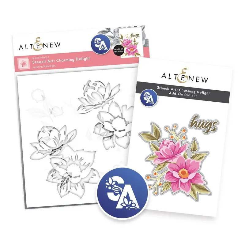 Charming Delight Stencil Art Collection With Complementary Die Set 1