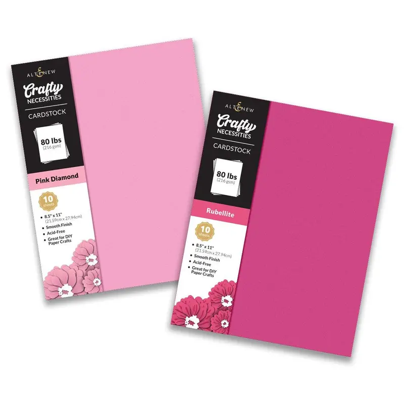 Cherry Blossom Cardstock Collection – Blush Pink & Soft White Bundle 1