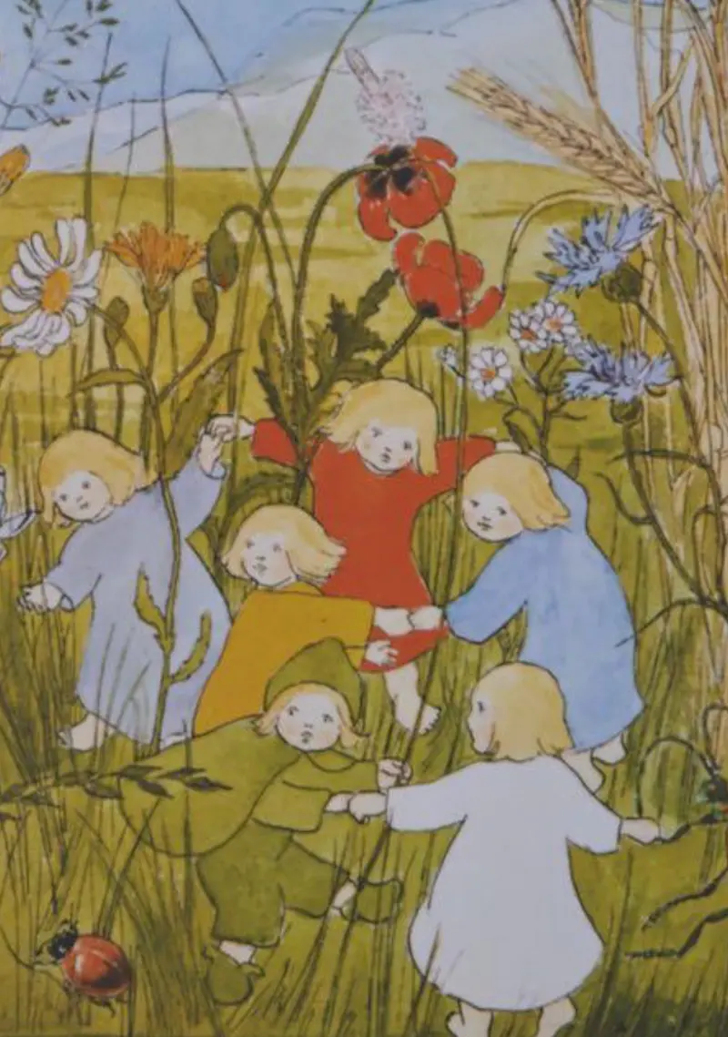 Children In The Flower Meadow 1
