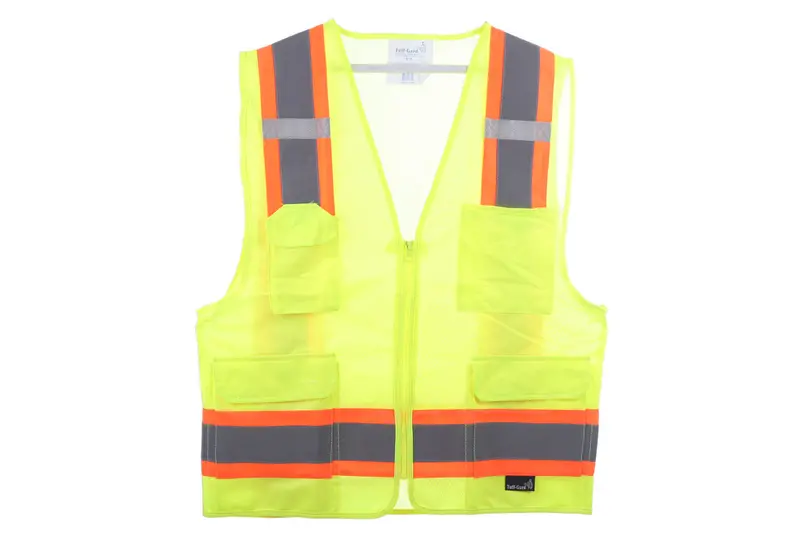 Class Ii Lime Surveying Vest – Ansi-Compliant, Functional Storage & Enhanced Visibility 1
