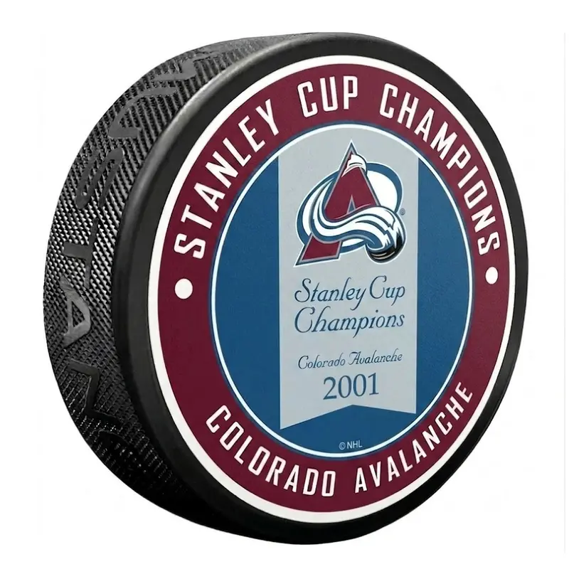 Colorado Avalanche 2001 Stanley Cup Championship Commemorative Puck 1