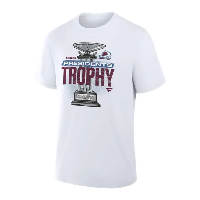 Colorado Avalanche 2026 Presidents' Trophy Fan T-Shirt 1