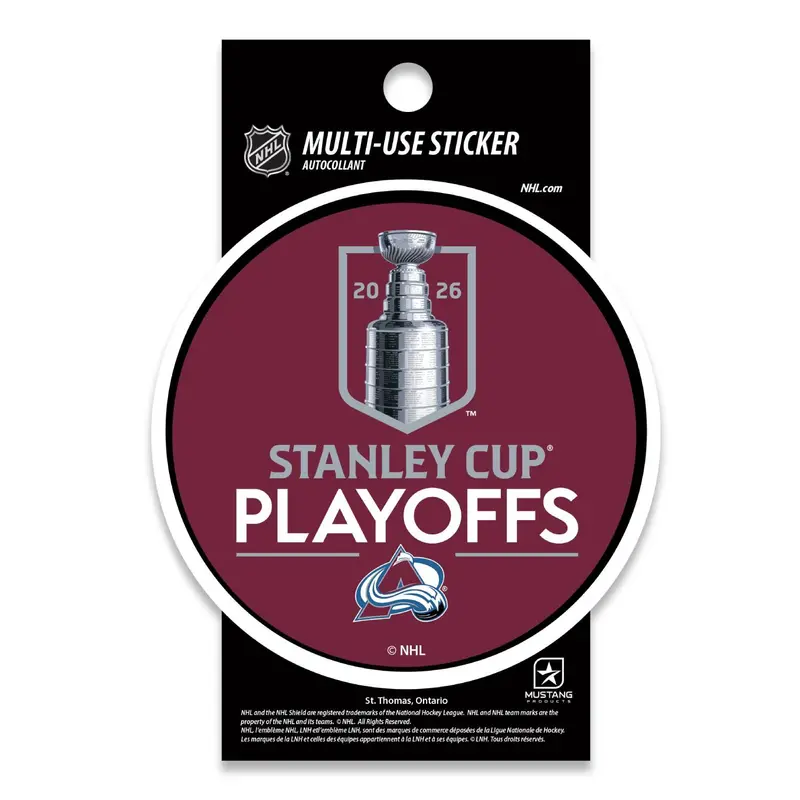 Colorado Avalanche 2026 Stanley Cup Playoffs Vinyl Decal – Indoor/Outdoor Use 1