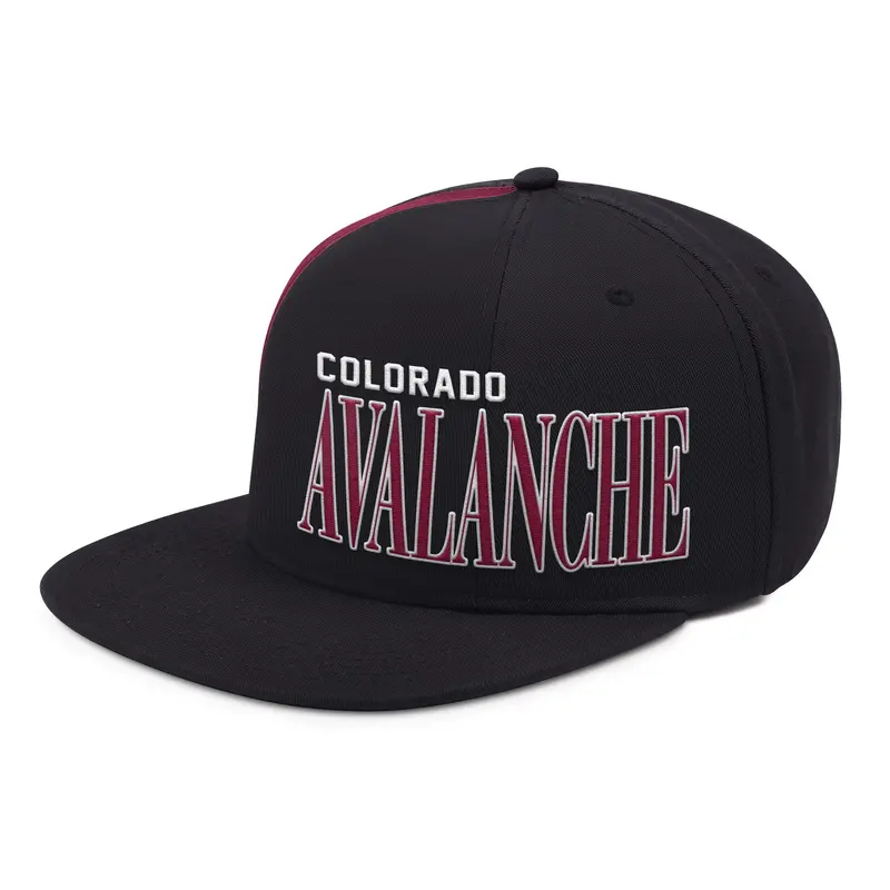 Colorado Avalanche Primary Knockout Snapback Hat – Black 1