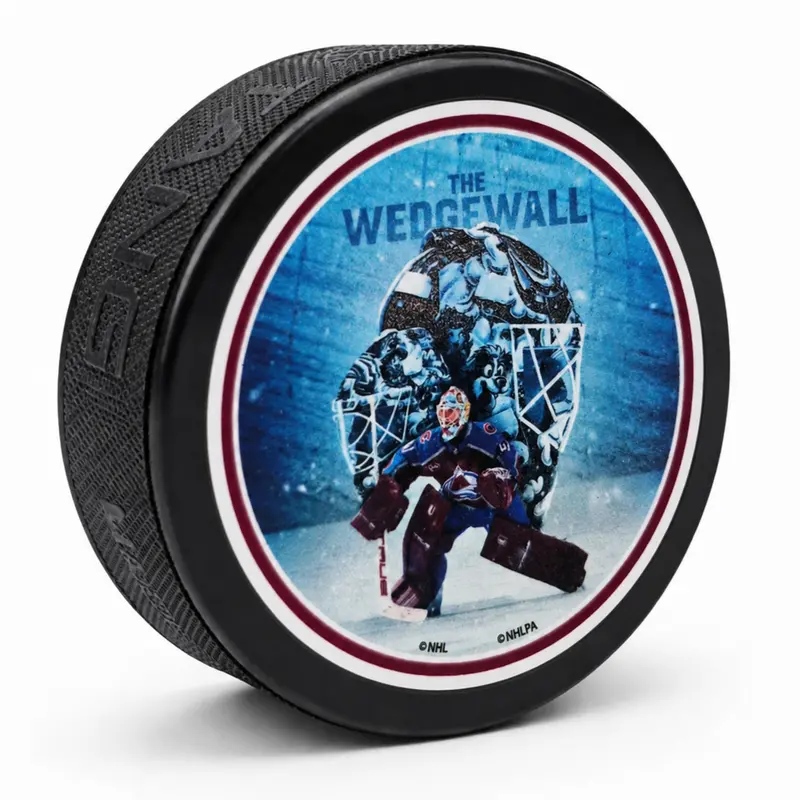 Colorado Avalanche Scott Wedgewood 'Wedgewall' Commemorative Puck 1