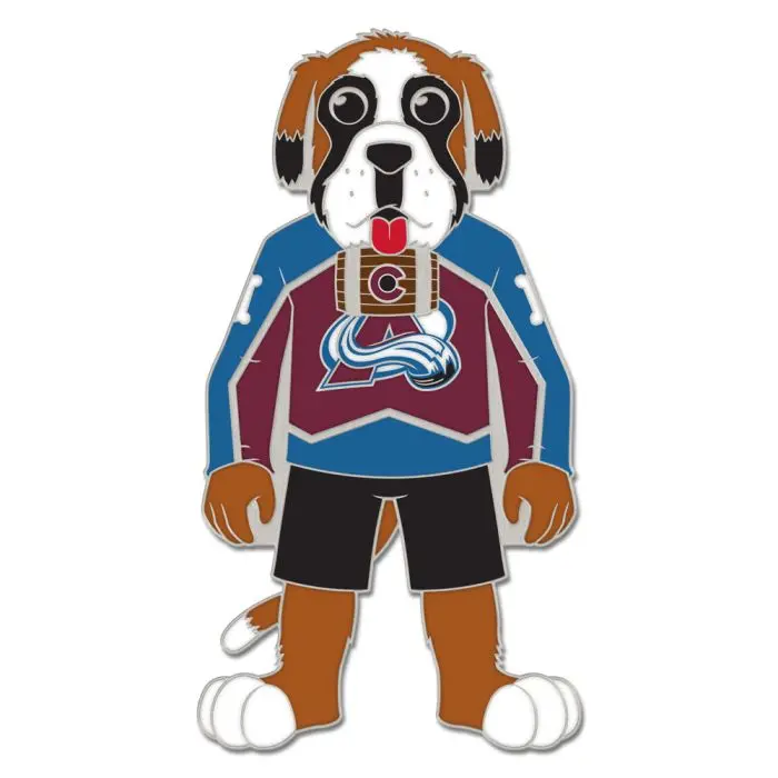 Colorado Avalanche Standing Bernie Mascot Enamel Lapel Pin 1