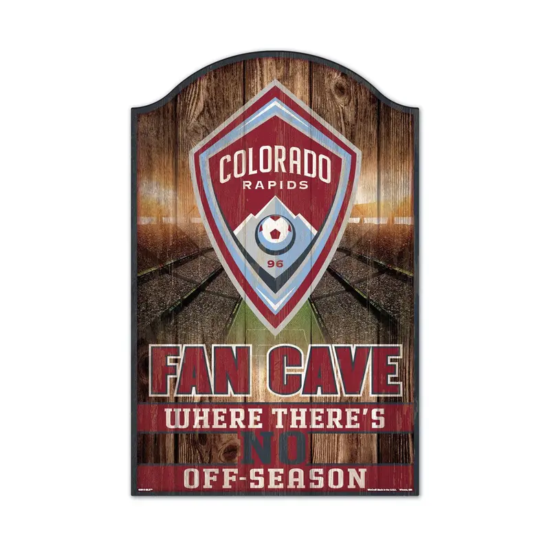 Colorado Rapids 11" X 17" Wooden Fan Cave Wall Sign 1