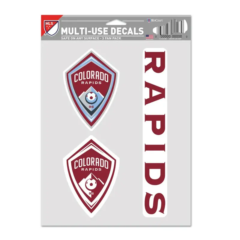 Colorado Rapids Fan Decal Set (3-Pack) 1