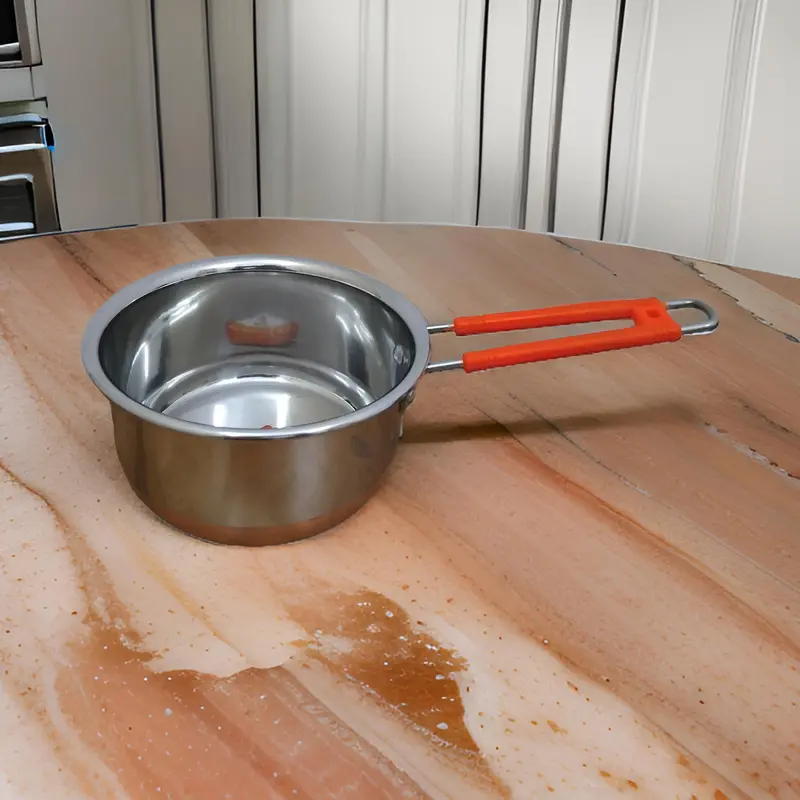 Copper-Infused Stainless Steel Saucepan – 4-Piece Flat-Bottom Milk & Sauce Cookware Set 1