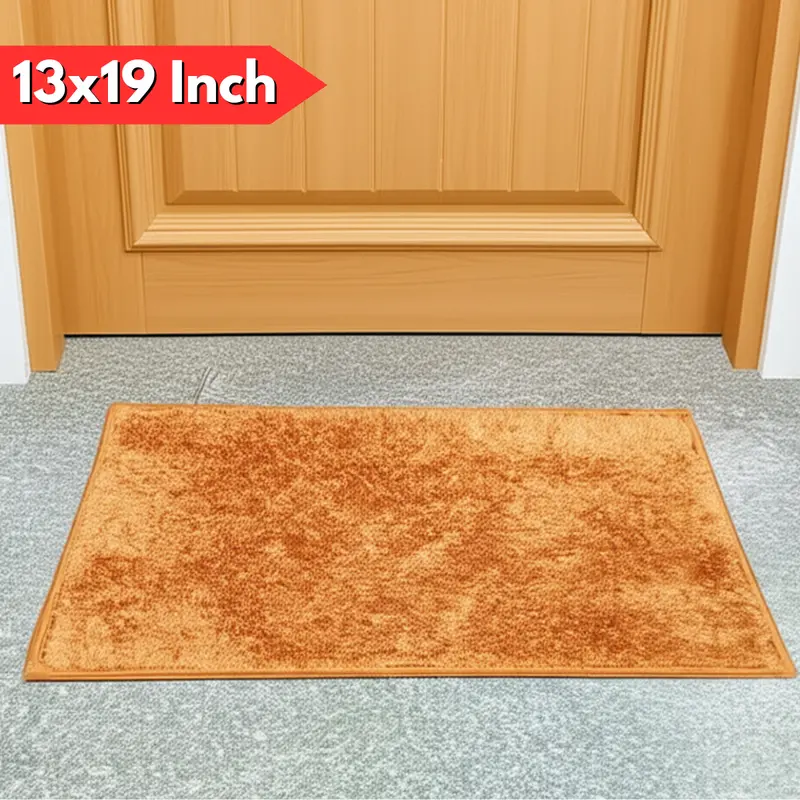 Cotton-Blend Microfiber Doormat & Bath Mat – 13X19 Inch Plush, Machine-Washable Floor Cover (Hv Series) 1