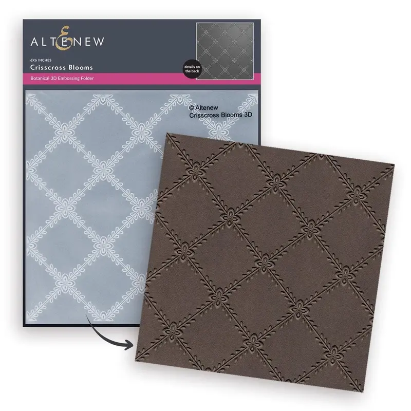 Crisscross Blooms 3D Embossing Folder For Paper Crafting 1