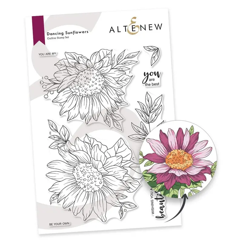 Dancing Sunflowers Botanical Stamp Collection 1