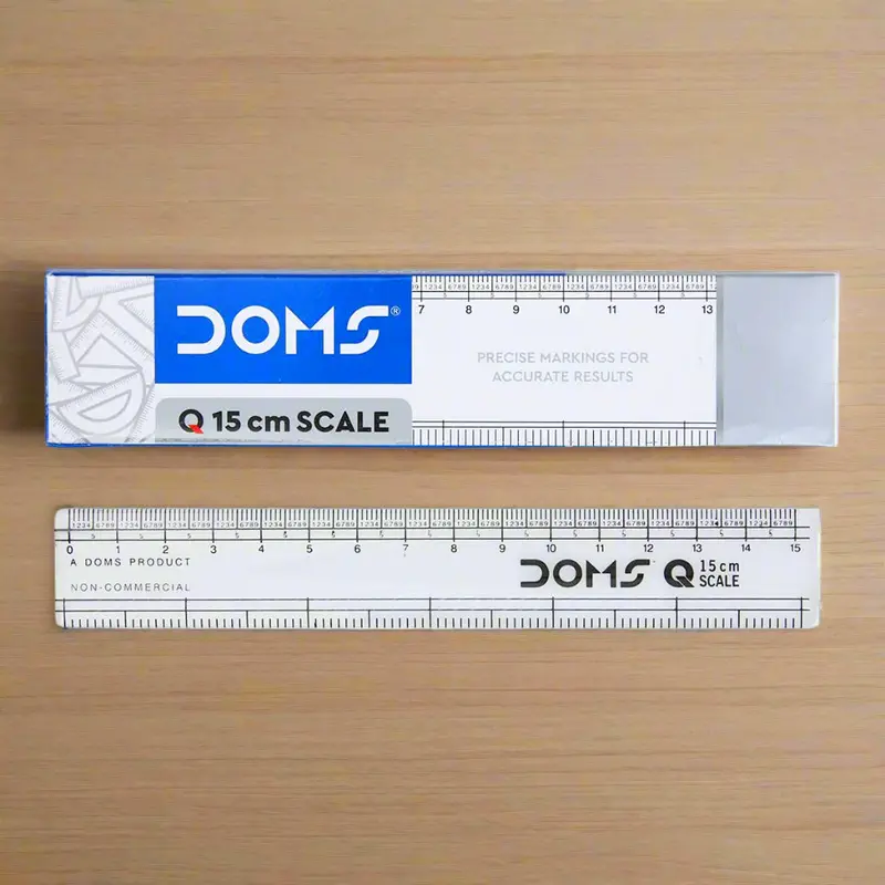 Doms 15Cm Graduated Scale Ruler – Single-Piece Precision Measuring Tool 1