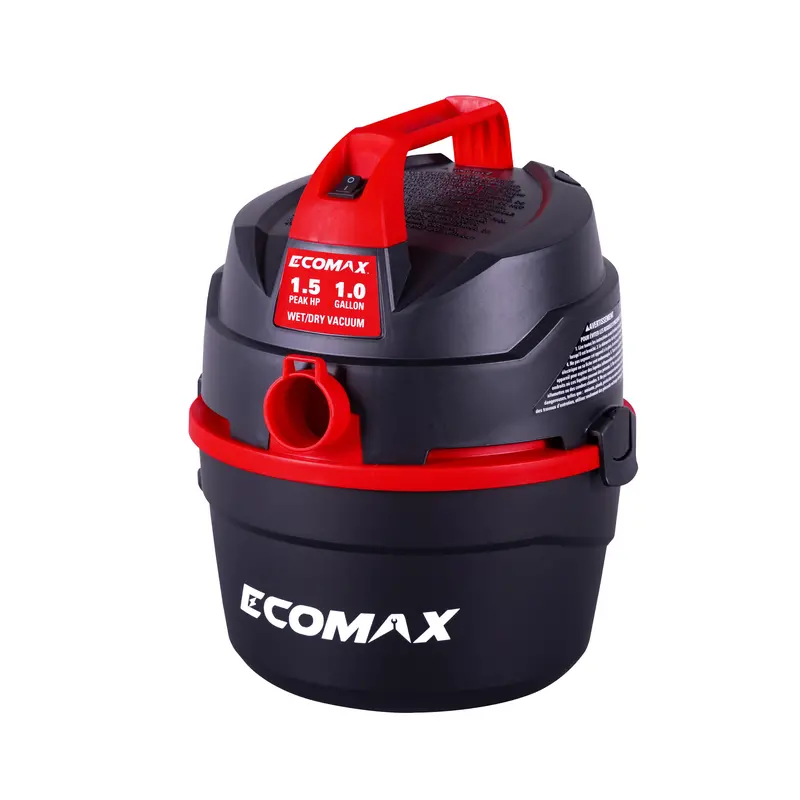 Ecomax 1-Gallon Portable Poly Wet/Dry Vacuum – 1.5 Hp Ultra-Compact Unit 1