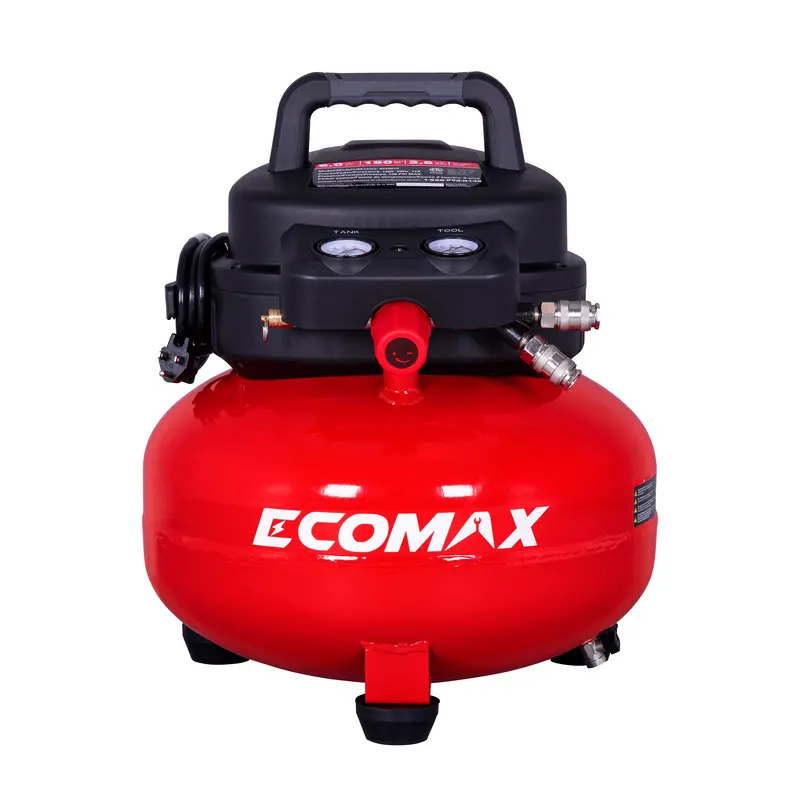 Ecomax 6-Gallon Pancake Air Compressor – 1.0 Hp Portable Unit With Oil-Free Pump 1