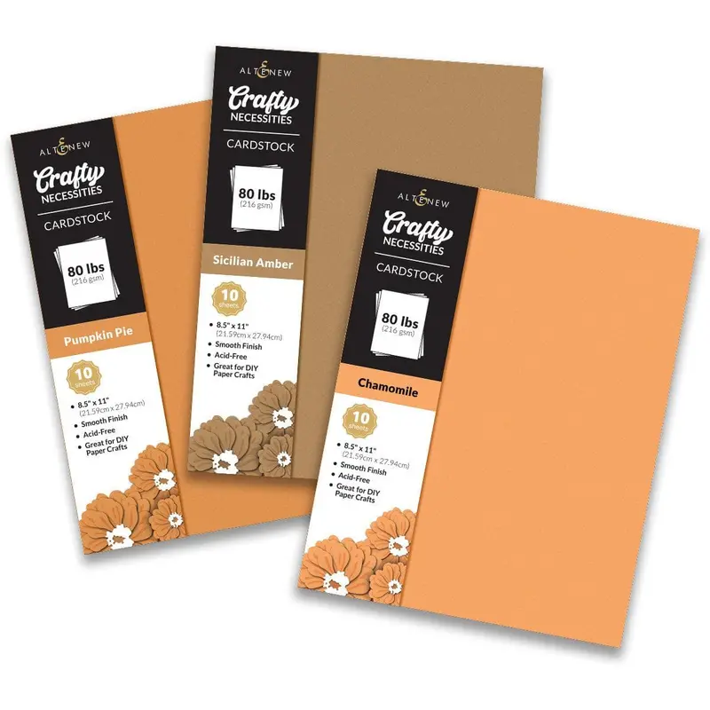 Fall Harvest Cardstock Bundle – Warm Seasonal Craft Paper Set 1