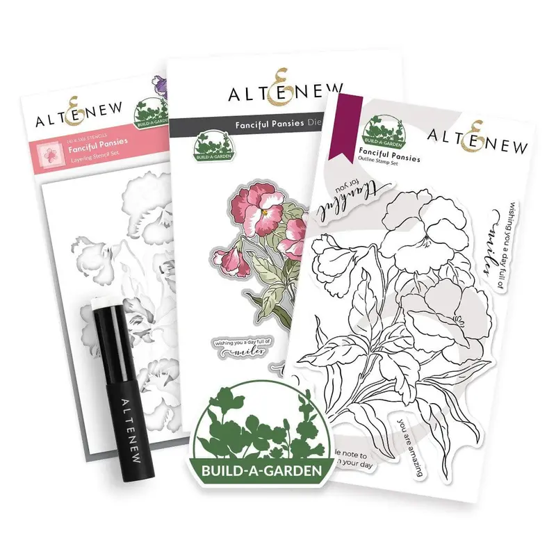 Fanciful Pansies Build-A-Garden Layering Die Set 1