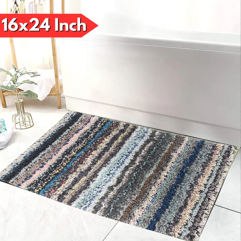 Fancy Super-Soft Floor Mat – 16X24 Inch Decorative, Cushioned Rug For Doors & Bathrooms (A Series) 1