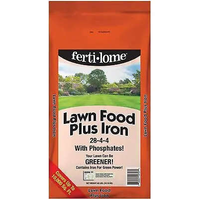 Ferti-Lome Lawn Food Plus Iron – 40 Lb Bag (Covers 10,000 Sq Ft) 1