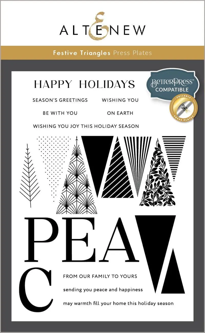 Festive Triangle Embossing Plates For Foil And Heat Pressing 1