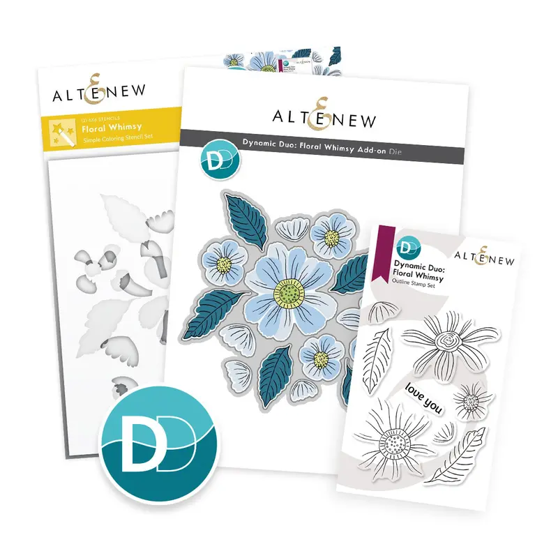 Floral Whimsy Dynamic Duo — Stamp & Add-On Die Bundle 1