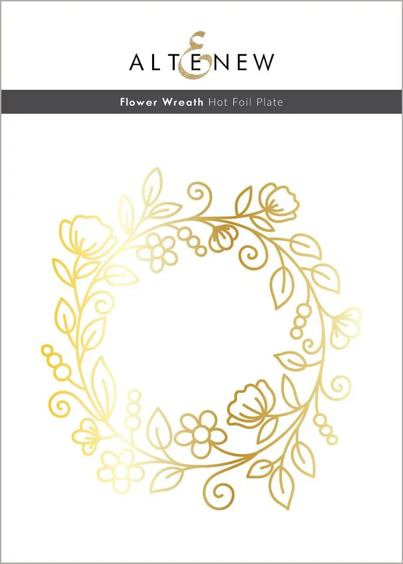 Floral Wreath Hot Foil Design Plate 1
