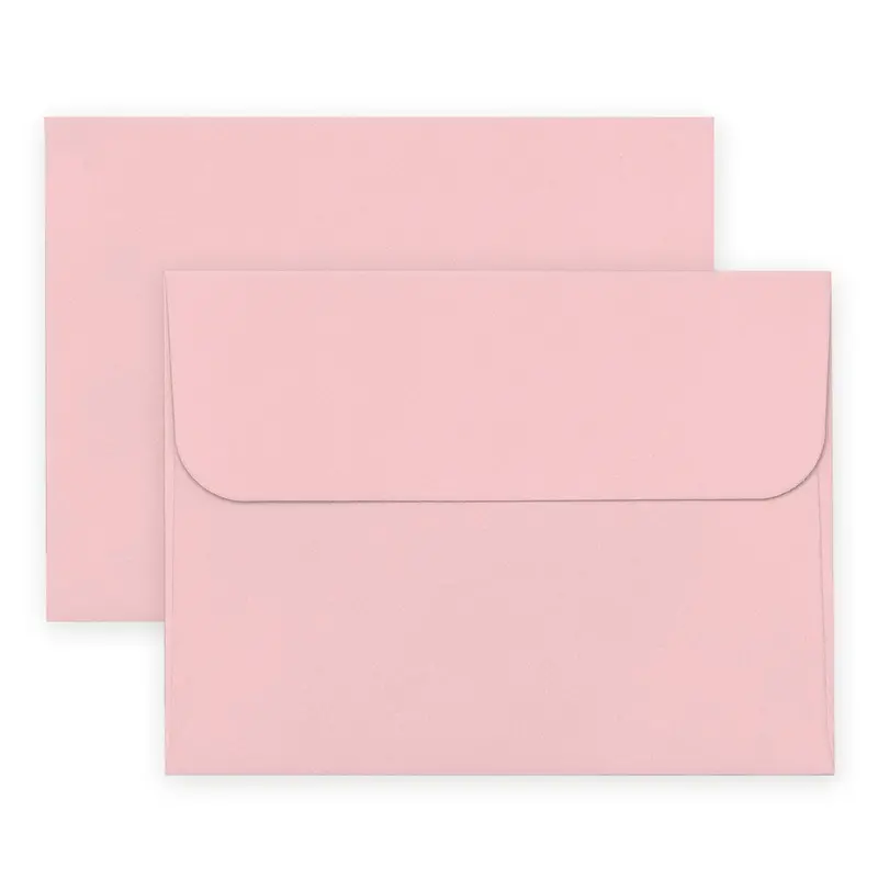 Frosty Pink Envelopes – Light Pastel 12-Pack For Scrapbooking & Mailing 1