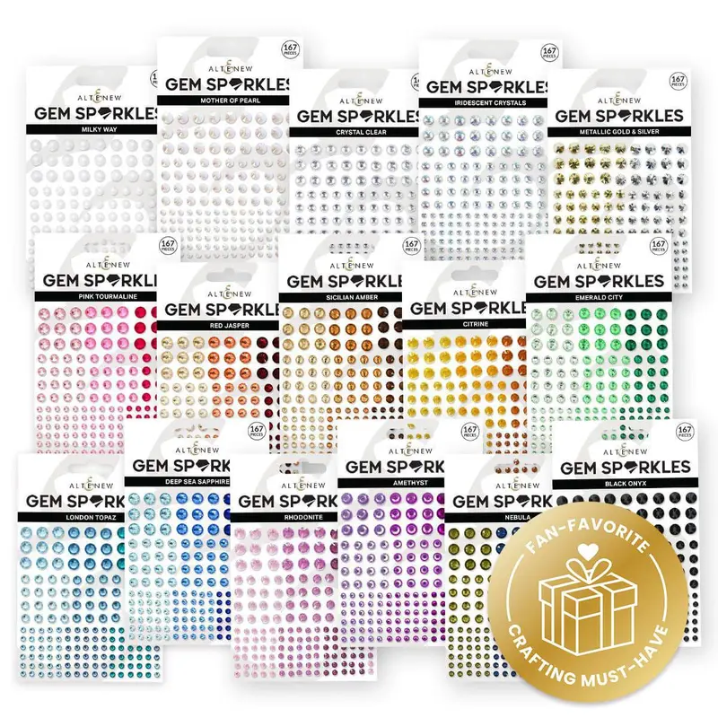 Gemstone Sparkle Embellishment Kit – 16-Shade Bejeweled Collection 1