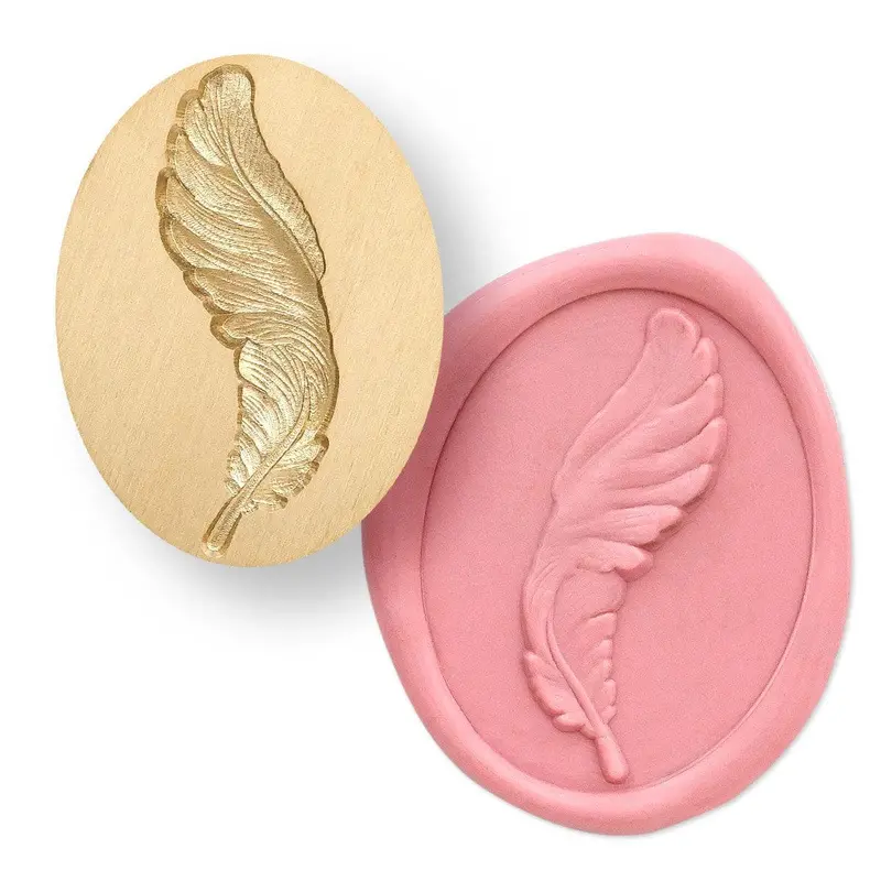 Graceful Feather Wax Seal Stamp For Artistic Projects 1