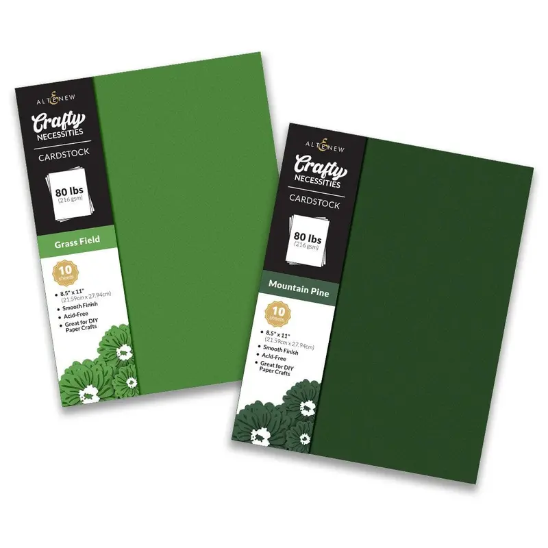 Green Valley Cardstock Bundle – Fresh Moss & Sage Color Assortment 1