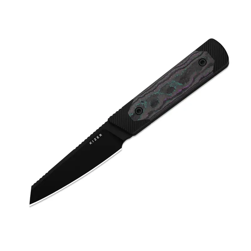 Hallow Camo Edition: Camouflage Carbon Fiber & Aluminum Scales, Black Pvd 10V Blade 1