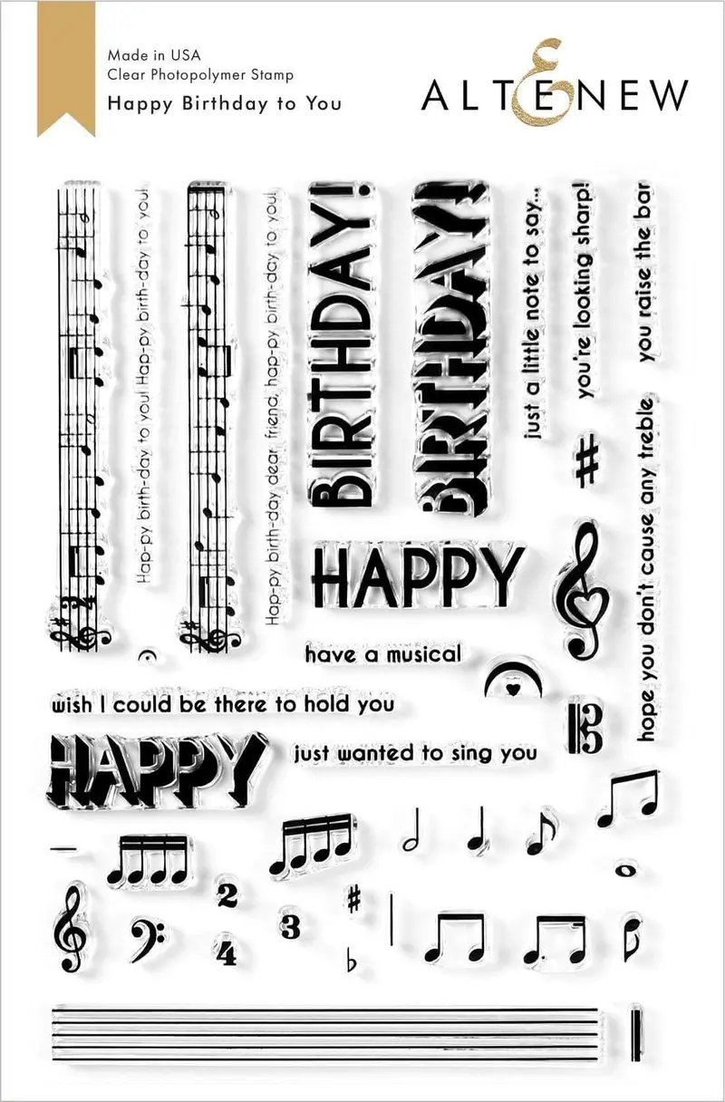 Happy Birthday To You Clear Photopolymer Stamp Set 1