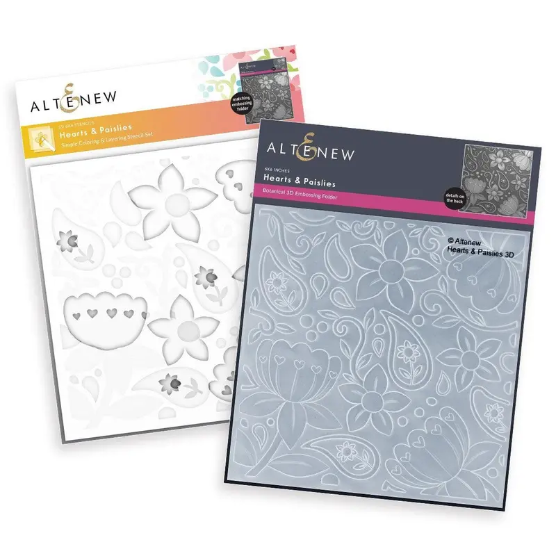Hearts And Paisley Pattern Die Collection 1