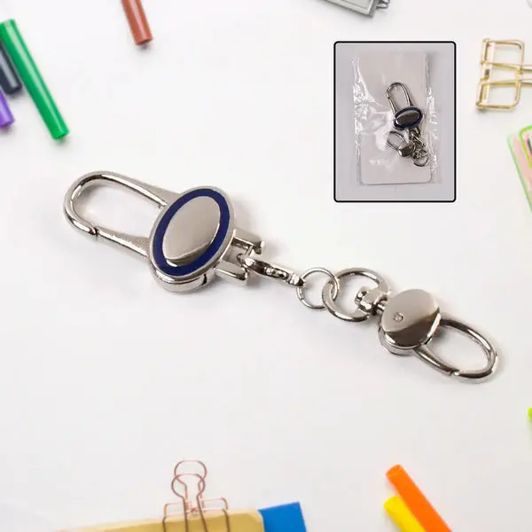 Heavy-Duty Retractable Keychain – Metal Recoil Key Ring With Braided Wire Cord 1