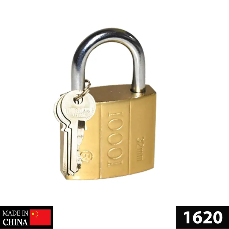 Heavy-Duty Solid Brass-Effect Padlock For General Security Use 1