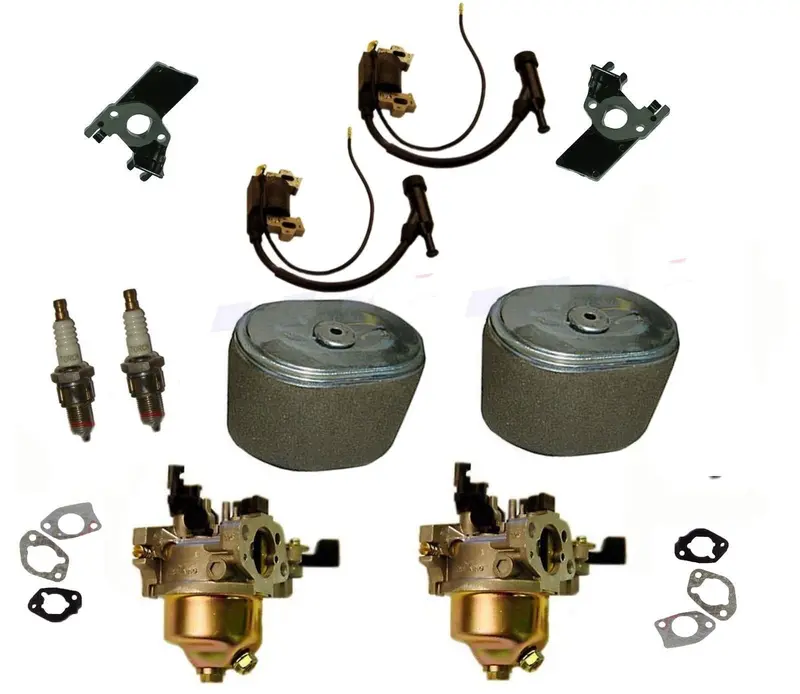 Honda Gx270 9Hp Maintenance Kit: Air Filters, Spark Plugs, Ignition Coil & Carburetor (2-Pack) 1