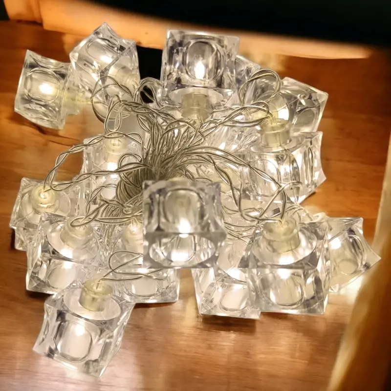Ice Cube Led String Lights – 10-Foot Plug-In Decorative Light Strand 1