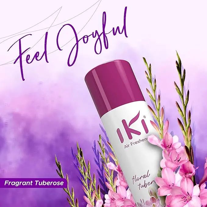 Iki Tuberose Floral Air Freshener Spray – 250Ml Elegant Blooming Scent 1