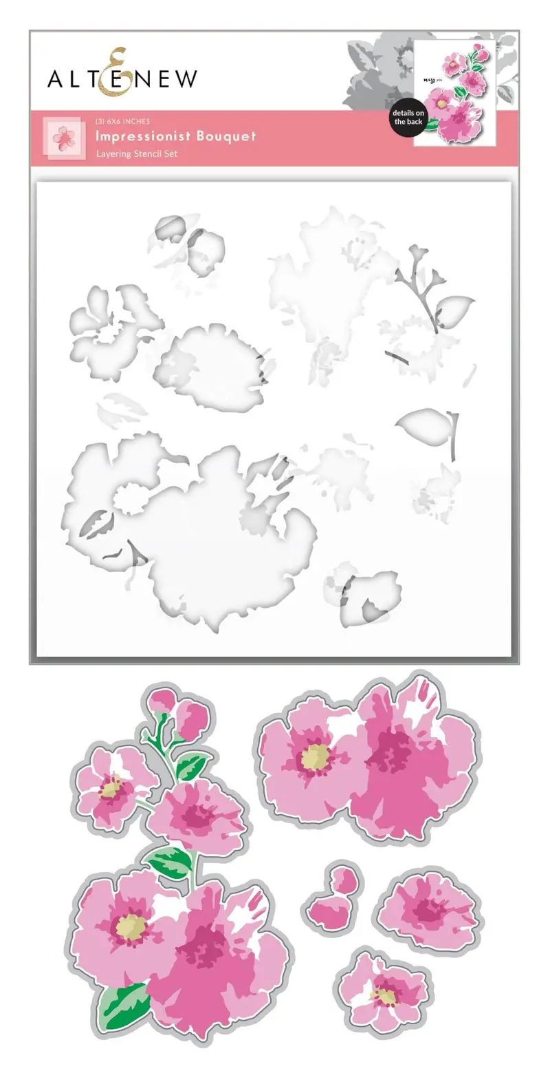 Impressionist Bouquet Hand-Drawn Floral Stamp Set 1