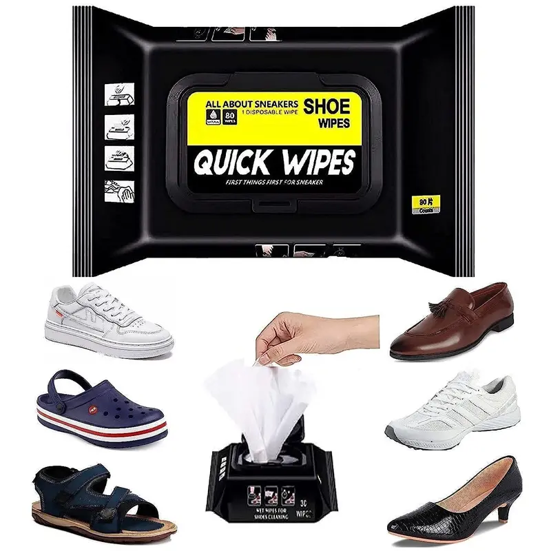 Instant Shoe Cleaning Wipes – Pre-Moistened Sneaker & Footwear Cleansing Towelettes 1