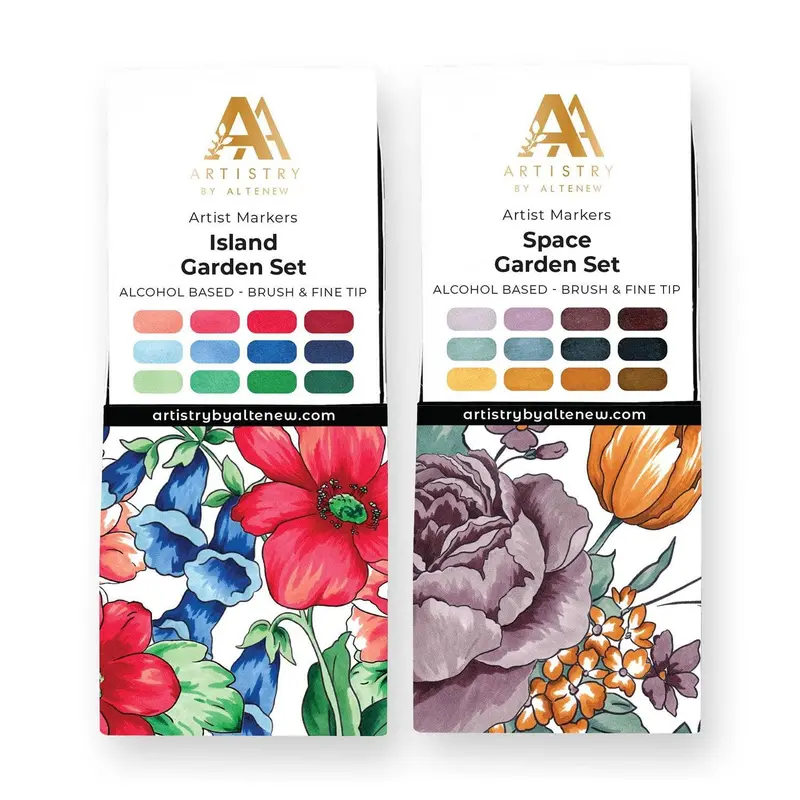 Island & Cosmic Garden Alcohol Marker Set 1