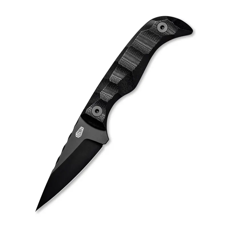 Karl Jr Deadhead Fixed Blade Knife With Black G10 Scales And Black 14C28N Blade 1