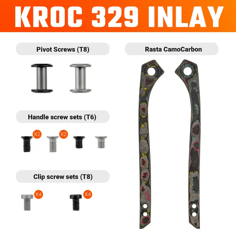 Kroc 329 Inlay Collection: Rasta-Inspired Camocarbon Finish – Model W0203 1