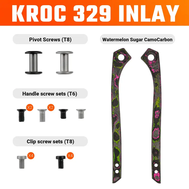 Kroc 329 Vibrant Inlay: Watermelon Sugar Camocarbon Theme – Model W0201 1