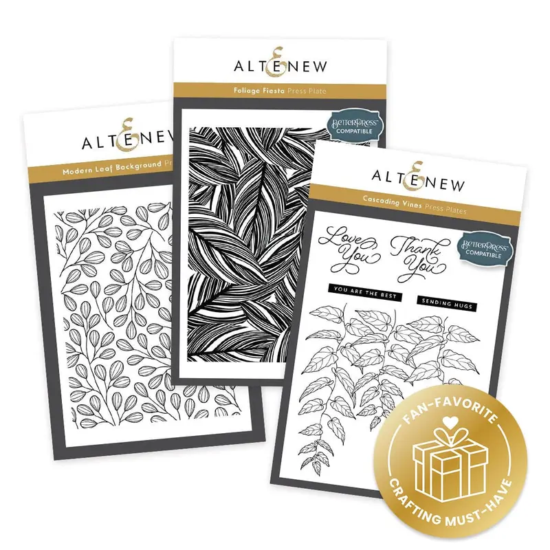 Leafy Luxe Texture Embossing Plate Collection 1