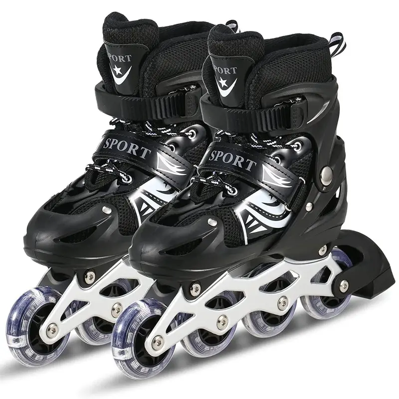 Led Inline Roller Skates – Adjustable Youth/Adult Fitness Skates With Light-Up Wheels 1