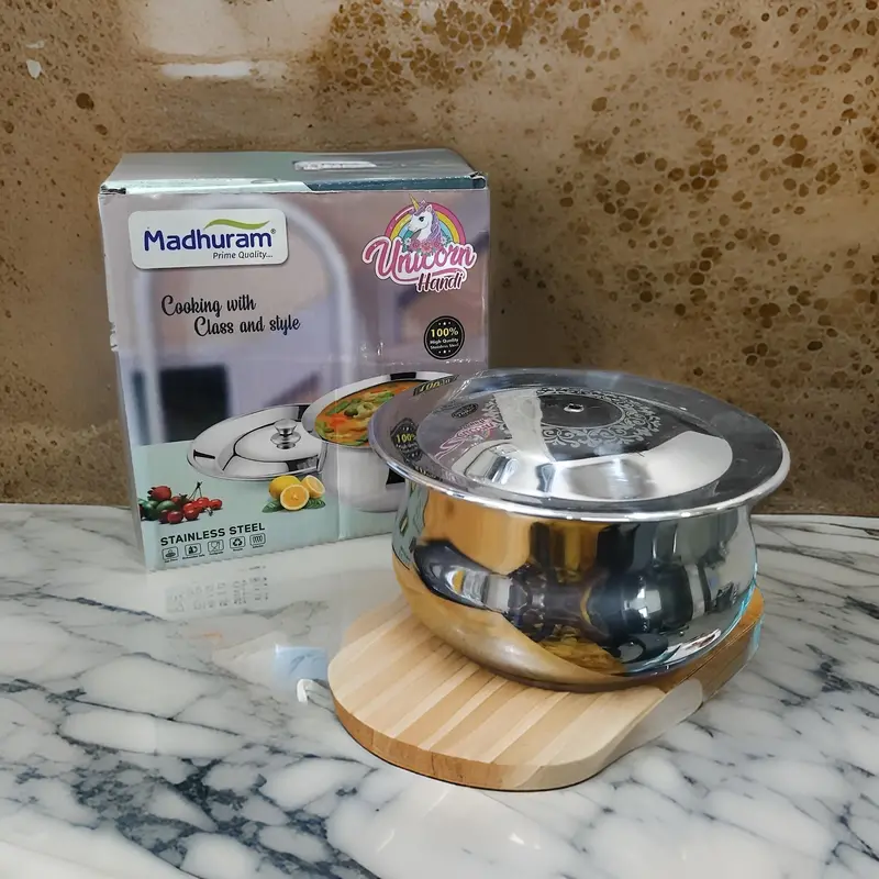 Madhuram Premium Unicorn-Themed Stainless Steel Handi 1